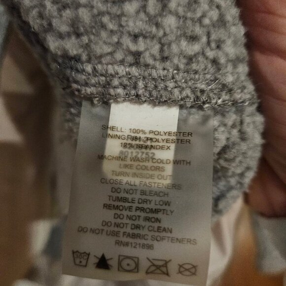 Title Nine women's quarter-snap sherpa/gray marl fleece sweater - Picture 4 of 7